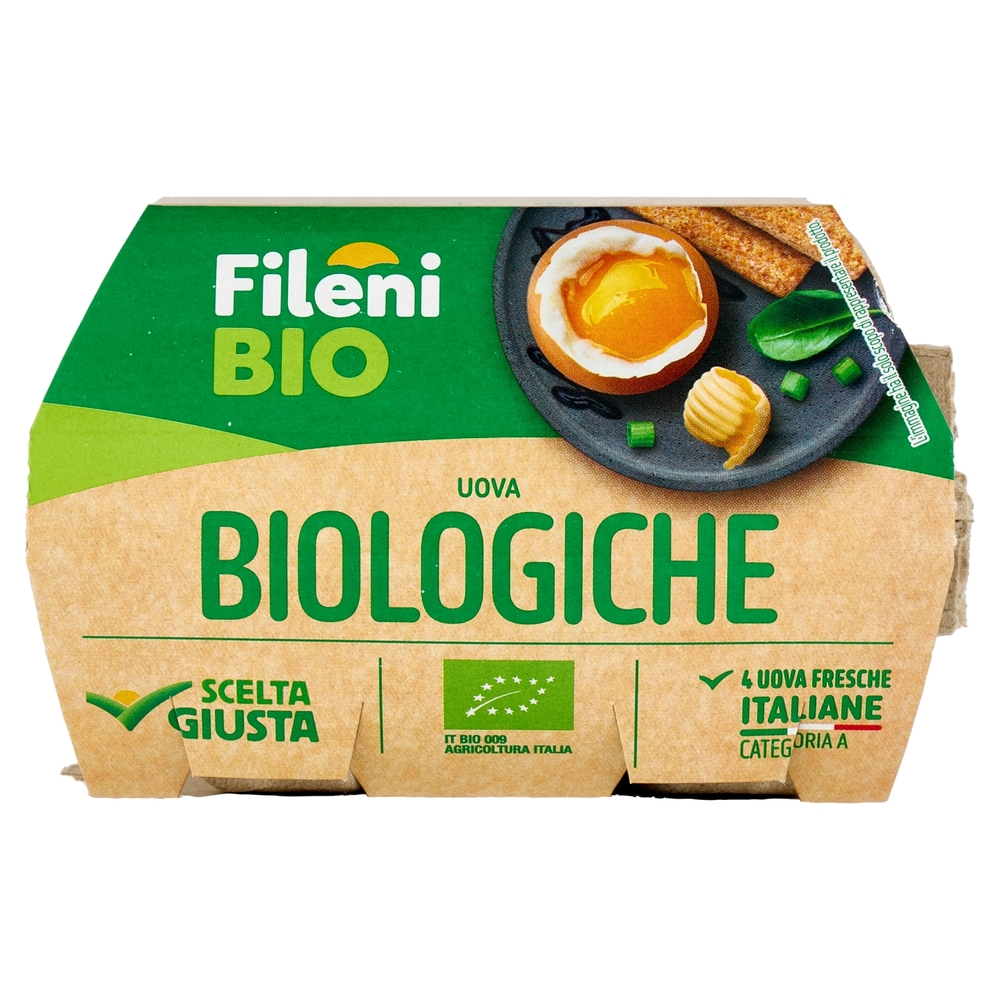 Fileni 4 Uova Fresche Italiane Biologiche 230 g
